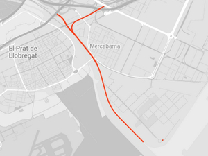 Plànol dels accessos ferroviaris definitius a l'ampliació sud del Port de Barcelona