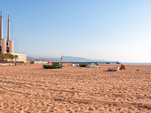 Imatge de les platges de Sant Adrià del Besòs