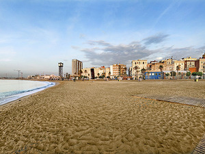 Imatge de la platja de Barcelona