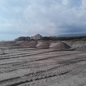 Treballs de generació de noves dunes a les platges